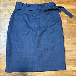 BANANA REPUBLIC petite blue plaid pencil skirt